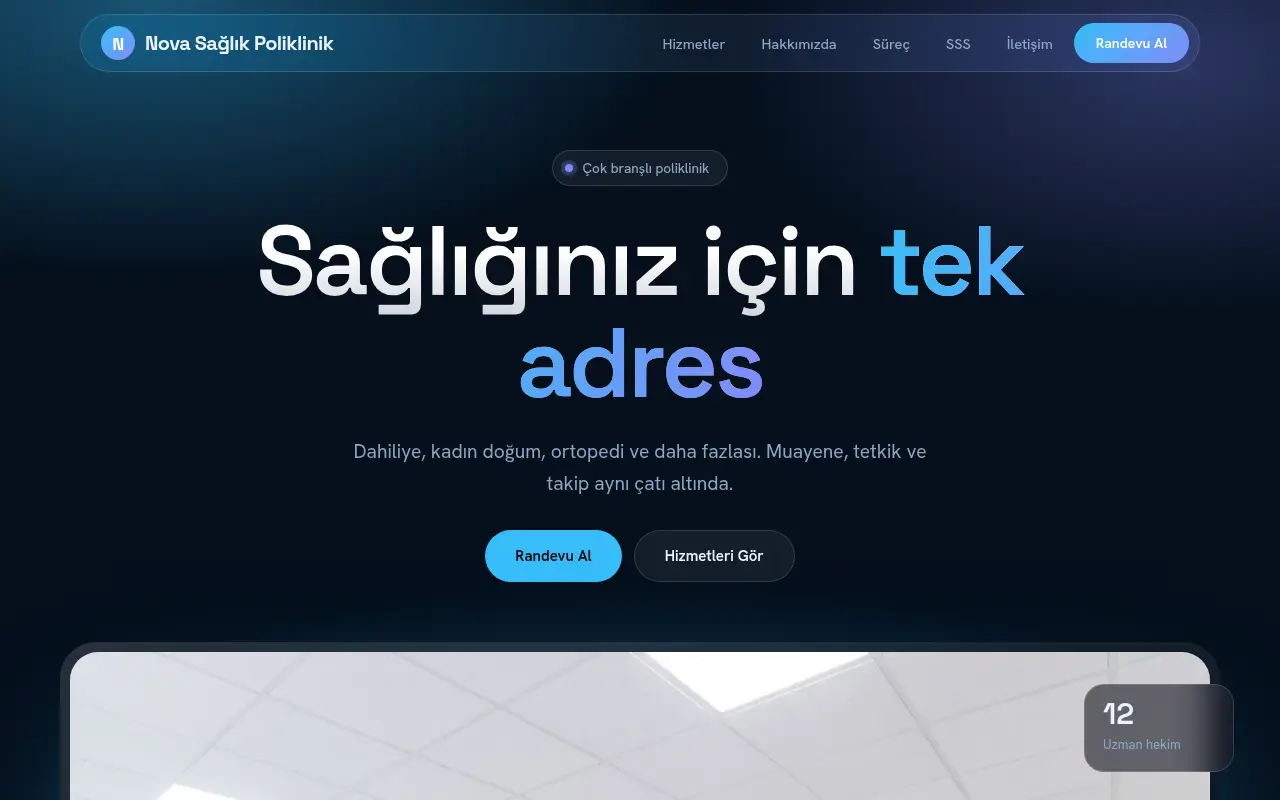 Kişisel Doktor Web Sitesi — Nova Sağlık Poliklinik